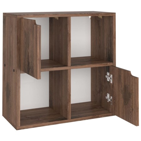 vidaXL Estantería de madera de ingeniería roble ahumado 60x27,5x59,5cm