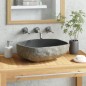 vidaXL Lavabo de piedra de río ovalada 45-53 cm vidaXL Lavabo de piedra de río ovalada 45-53 cm