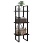 vidaXL Estantería de 3 niveles madera contrachapada negro 40x30x105 cm vidaXL Estantería de 3 niveles madera contrachapada negro 40x30x105 cm