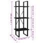 vidaXL Estantería de 3 niveles madera contrachapada negro 40x30x105 cm vidaXL Estantería de 3 niveles madera contrachapada negro 40x30x105 cm