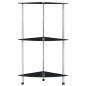 vidaXL Estantería 3 niveles cristal templado negro 30x30x67 cm vidaXL Estantería 3 niveles cristal templado negro 30x30x67 cm