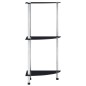 vidaXL Estantería 3 niveles cristal templado negro 30x30x67 cm vidaXL Estantería 3 niveles cristal templado negro 30x30x67 cm
