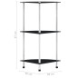 vidaXL Estantería 3 niveles cristal templado negro 30x30x67 cm vidaXL Estantería 3 niveles cristal templado negro 30x30x67 cm