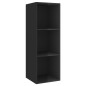 vidaXL Muebles de salón 3 piezas madera de ingeniería negro con brillo