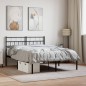 vidaXL Estructura de cama con cabecero metal negro 140x190 cm vidaXL Estructura de cama con cabecero metal negro 140x190 cm