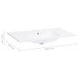 vidaXL Lavabo empotrado SMC blanco 605x460x105 mm vidaXL Lavabo empotrado SMC blanco 605x460x105 mm