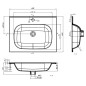vidaXL Lavabo empotrado SMC blanco 605x460x105 mm vidaXL Lavabo empotrado SMC blanco 605x460x105 mm