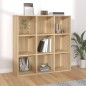 vidaXL Estantería madera contrachapada color roble Sonoma 98x30x98cm vidaXL Estantería madera contrachapada color roble Sonoma 98x30x98cm