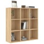 vidaXL Estantería madera contrachapada color roble Sonoma 98x30x98cm vidaXL Estantería madera contrachapada color roble Sonoma 98x30x98cm