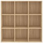 vidaXL Estantería madera contrachapada color roble Sonoma 98x30x98cm vidaXL Estantería madera contrachapada color roble Sonoma 98x30x98cm