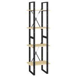 vidaXL Estantería de 4 niveles madera maciza de pino 40x30x140 cm