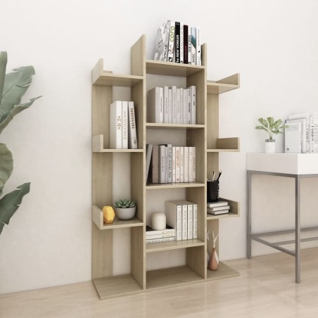 vidaXL Estantería de madera de ingeniería roble Sonoma 86x25,5x140 cm