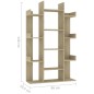 vidaXL Estantería de madera de ingeniería roble Sonoma 86x25,5x140 cm vidaXL Estantería de madera de ingeniería roble Sonoma 86x25,5x140 cm