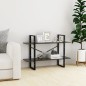 vidaXL Estantería de 2 niveles madera contrachapada gris 100x30x70 cm
