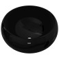 vidaXL Lavabo redondo de cerámica negro 40x15 cm vidaXL Lavabo redondo de cerámica negro 40x15 cm