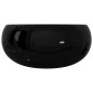 vidaXL Lavabo redondo de cerámica negro 40x15 cm vidaXL Lavabo redondo de cerámica negro 40x15 cm