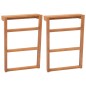vidaXL Toalleros 2 unidades madera maciza de teca vidaXL Toalleros 2 unidades madera maciza de teca
