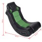 vidaXL Mecedora con música de cuero sintético negro y verde vidaXL Mecedora con música de cuero sintético negro y verde