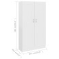 vidaXL Librería madera de ingeniería blanco 82,5x30,5x150 cm vidaXL Librería madera de ingeniería blanco 82,5x30,5x150 cm