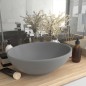 vidaXL Lavabo de lujo ovalado cerámica gris claro mate 40x33 cm vidaXL Lavabo de lujo ovalado cerámica gris claro mate 40x33 cm