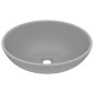 vidaXL Lavabo de lujo ovalado cerámica gris claro mate 40x33 cm vidaXL Lavabo de lujo ovalado cerámica gris claro mate 40x33 cm