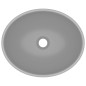 vidaXL Lavabo de lujo ovalado cerámica gris claro mate 40x33 cm vidaXL Lavabo de lujo ovalado cerámica gris claro mate 40x33 cm