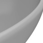 vidaXL Lavabo de lujo ovalado cerámica gris claro mate 40x33 cm vidaXL Lavabo de lujo ovalado cerámica gris claro mate 40x33 cm