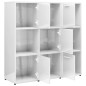 vidaXL Estantería madera contrachapada blanco brillante 90x30x90 cm vidaXL Estantería madera contrachapada blanco brillante 90x30x90 cm