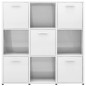 vidaXL Estantería madera contrachapada blanco brillante 90x30x90 cm vidaXL Estantería madera contrachapada blanco brillante 90x30x90 cm