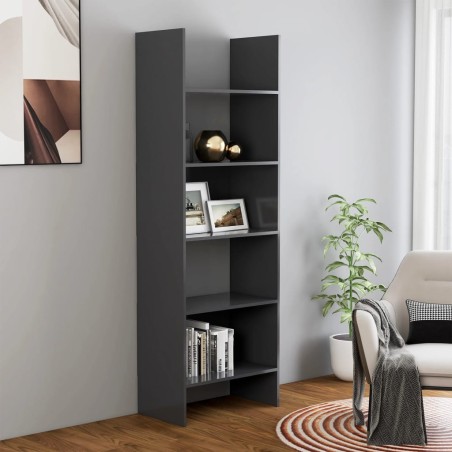vidaXL Estantería de madera contrachapada gris 60x35x180 cm