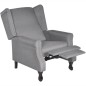 vidaXL Sillón de tela gris 
