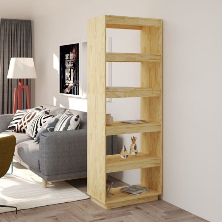 vidaXL Estantería/divisor de espacios madera maciza pino 60x35x167 cm