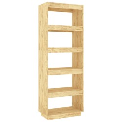 vidaXL Estantería/divisor de espacios madera maciza pino 60x35x167 cm