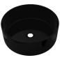 vidaXL Lavabo redondo de cerámica negro 40x15 cm vidaXL Lavabo redondo de cerámica negro 40x15 cm