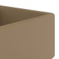 vidaXL Lavabo lujoso cuadrado rebosadero cerámica crema mate 41x41 cm vidaXL Lavabo lujoso cuadrado rebosadero cerámica crema mate 41x41 cm