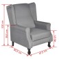 vidaXL Sillón de tela gris 
