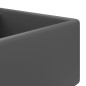 vidaXL Lavabo lujoso cuadrado rebosadero cerámica gris oscuro 41x41 cm vidaXL Lavabo lujoso cuadrado rebosadero cerámica gris oscuro 41x41 cm