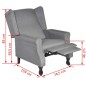 vidaXL Sillón de tela gris 