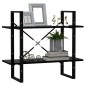 vidaXL Estantería de 2 niveles madera contrachapada negro 80x30x70 cm vidaXL Estantería de 2 niveles madera contrachapada negro 80x30x70 cm