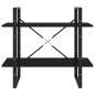 vidaXL Estantería de 2 niveles madera contrachapada negro 80x30x70 cm vidaXL Estantería de 2 niveles madera contrachapada negro 80x30x70 cm