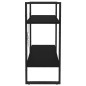 vidaXL Estantería de 2 niveles madera contrachapada negro 80x30x70 cm vidaXL Estantería de 2 niveles madera contrachapada negro 80x30x70 cm