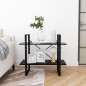 vidaXL Estantería de 2 niveles madera contrachapada negro 80x30x70 cm vidaXL Estantería de 2 niveles madera contrachapada negro 80x30x70 cm