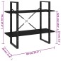 vidaXL Estantería de 2 niveles madera contrachapada negro 80x30x70 cm vidaXL Estantería de 2 niveles madera contrachapada negro 80x30x70 cm