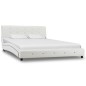 vidaXL Estructura de cama de cuero sintético blanco 140x200 cm vidaXL Estructura de cama de cuero sintético blanco 140x200 cm