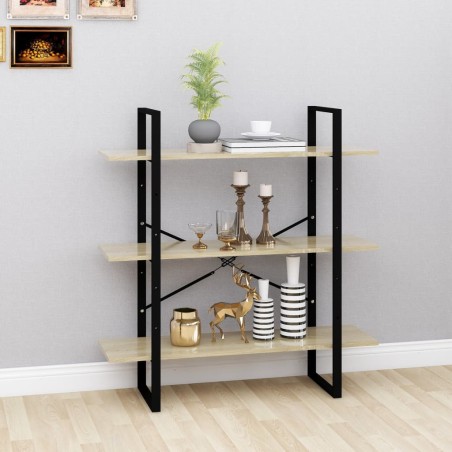 vidaXL Estantería de madera contrachapada roble Sonoma 100x30x105 cm