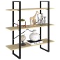 vidaXL Estantería de madera contrachapada roble Sonoma 100x30x105 cm vidaXL Estantería de madera contrachapada roble Sonoma 100x30x105 cm