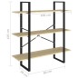 vidaXL Estantería de madera contrachapada roble Sonoma 100x30x105 cm vidaXL Estantería de madera contrachapada roble Sonoma 100x30x105 cm