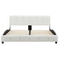 vidaXL Estructura de cama de cuero sintético blanco 140x200 cm vidaXL Estructura de cama de cuero sintético blanco 140x200 cm