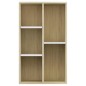 vidaXL Estantería/Aparador contrachapada blanco y roble 50x25x80 cm vidaXL Estantería/Aparador contrachapada blanco y roble 50x25x80 cm