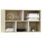 vidaXL Estantería/Aparador contrachapada blanco y roble 50x25x80 cm vidaXL Estantería/Aparador contrachapada blanco y roble 50x25x80 cm